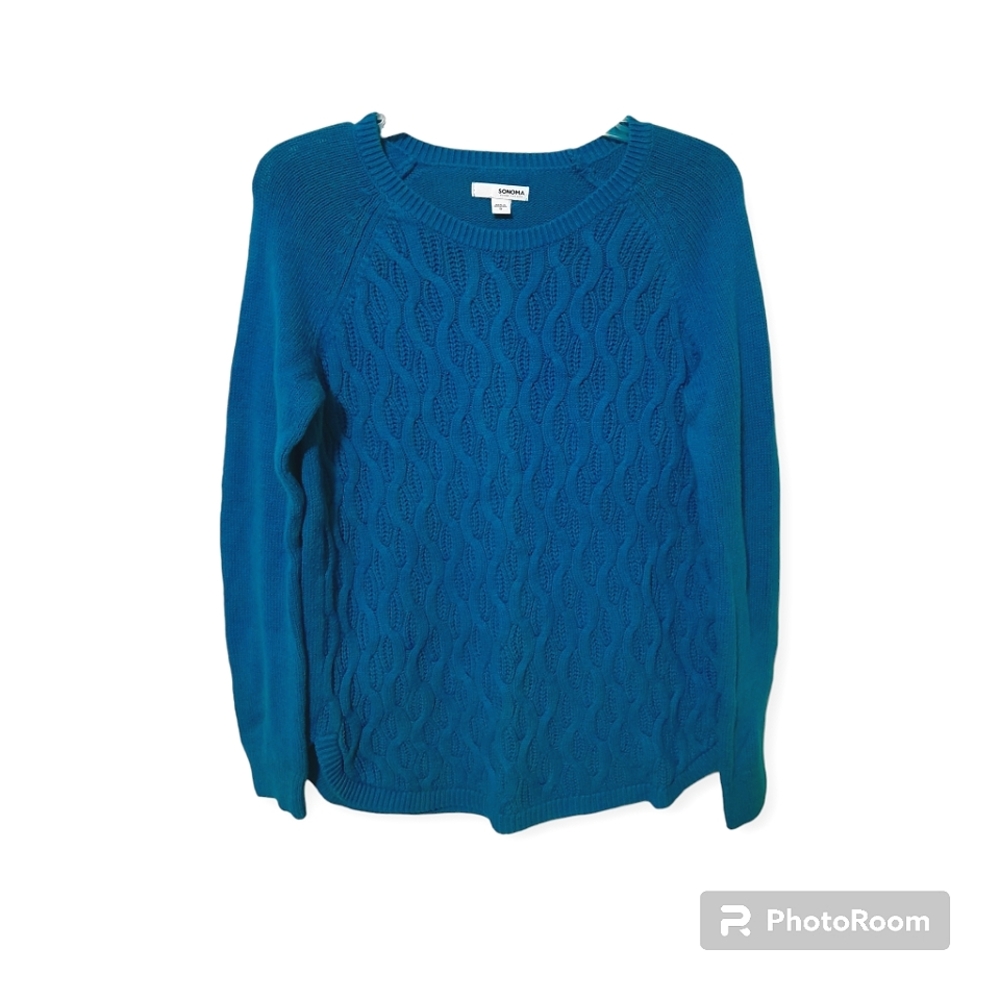 Sonoma Cable Knit Crewneck Sweater, S